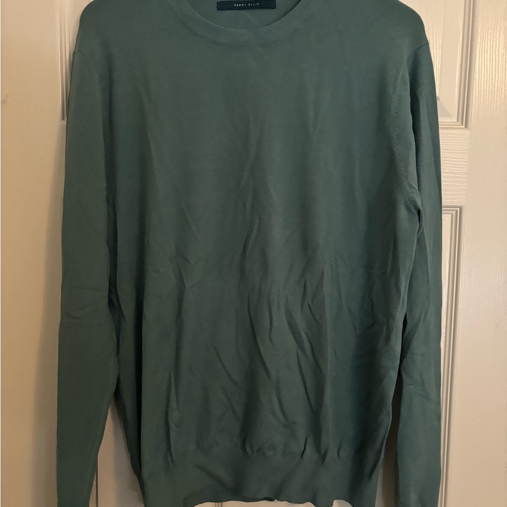 Perry Ellis Men's Sage Crewneck Sweater